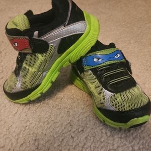 Kids Ninja-Themed Green and Black Shoes